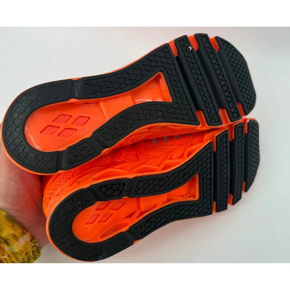 Mens Neon Orange Mesh Knit Blade Sole‎ Athletic Sneakers Trainers Size 42 1922